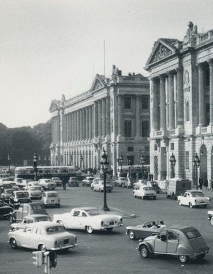 Place De La Concorde, France, 1950s, Black & White Photograph-DYV-1233968