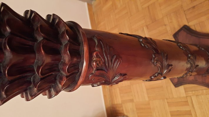 Plant Column Stand in Mahogany, 1930s-EAI-1396806