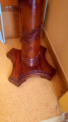 Plant Column Stand in Mahogany, 1930s-EAI-1396806