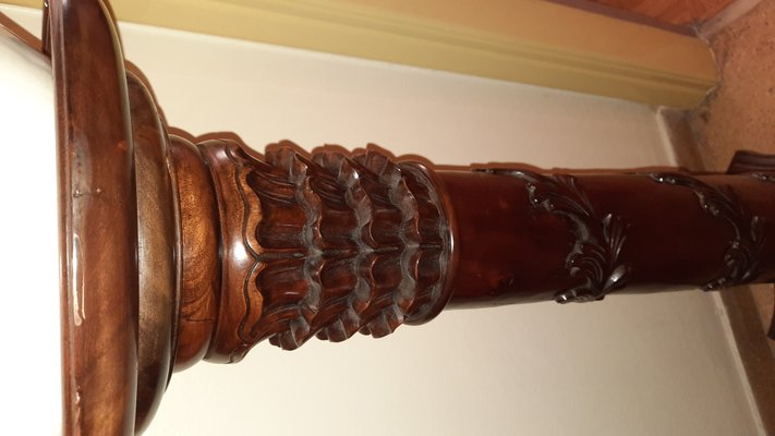 Plant Column Stand in Mahogany, 1930s-EAI-1396806