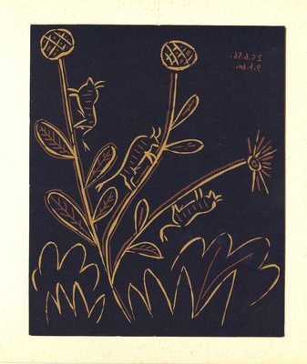 Plante aux Toritos - Linocut Reproduction After Pablo Picasso - 1962 1962-ZCI-757516