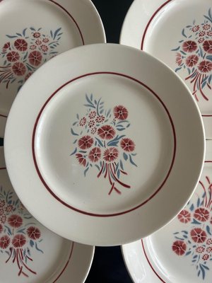 Plates and Badonviller Earthenware Dish, 1950s, Set of 14-AVC-2043417