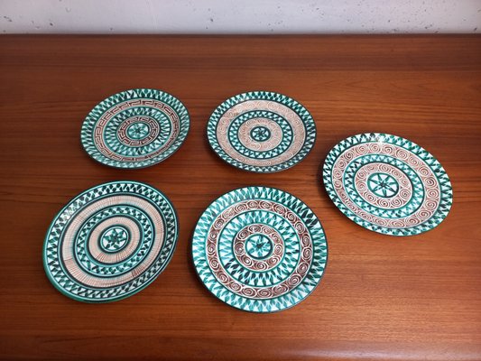 Plates by Robert Picault, 1950s, Set of 5-TUK-2018380