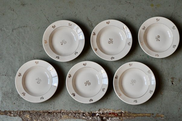 Plates from Badonviller France, 1950s, Set of 6-AIU-1283410