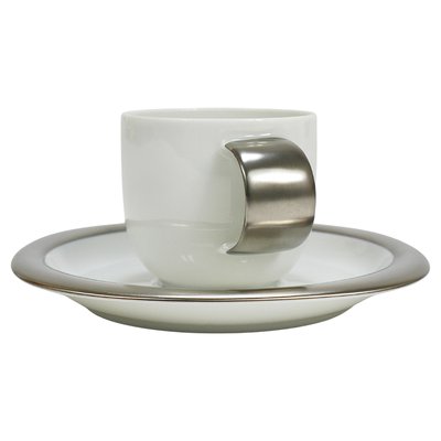 Platinum Espresso Coffee Cups attributed to Timo Sarpaneva for Rosenthal, Finland, 1980s, Set of 12-MWV-2027502