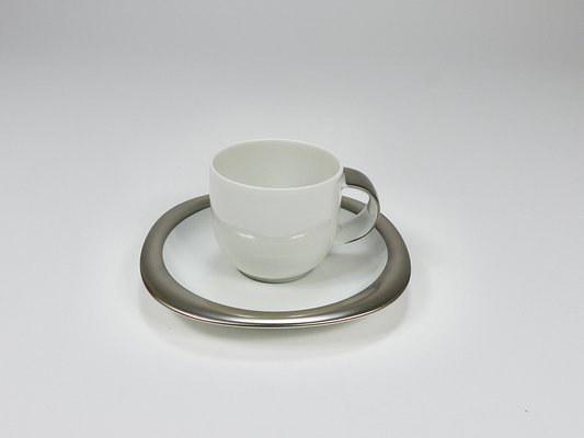 Platinum Espresso Coffee Cups attributed to Timo Sarpaneva for Rosenthal, Finland, 1980s, Set of 12-MWV-2027502