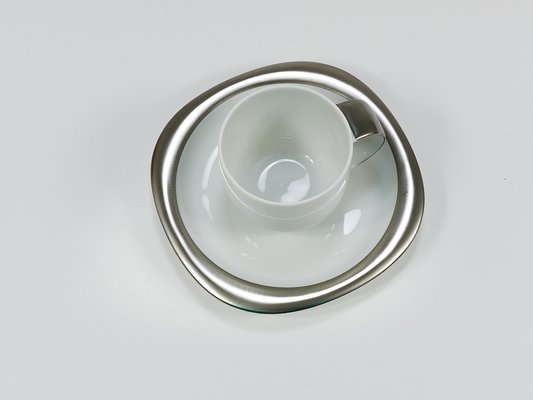 Platinum Espresso Coffee Cups attributed to Timo Sarpaneva for Rosenthal, Finland, 1980s, Set of 12-MWV-2027502