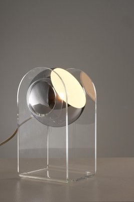 Plexi and Chrome Table Lamp by Gino Sarfatti, 1980-POG-1821509