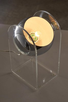 Plexi and Chrome Table Lamp by Gino Sarfatti, 1980-POG-1821509