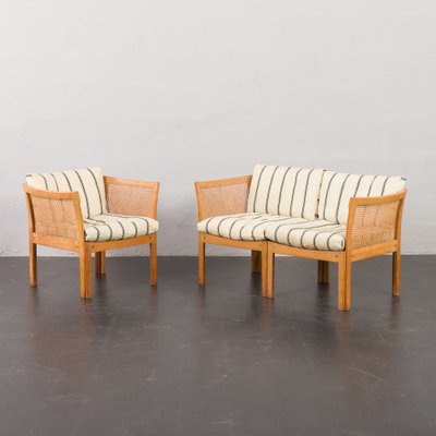 Plexus Living Room Set in Oak by Illum Wikkelsø for CFC Silkeborg, 1960, Set of 3-UE-1785059