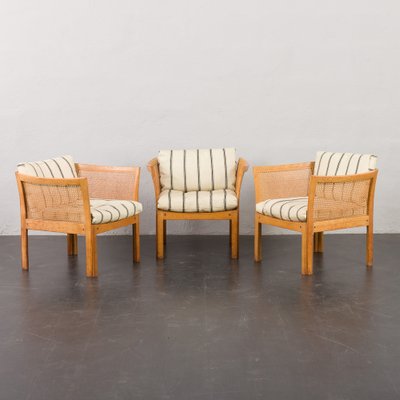 Plexus Living Room Set in Oak by Illum Wikkelsø for CFC Silkeborg, 1960, Set of 3-UE-1785059