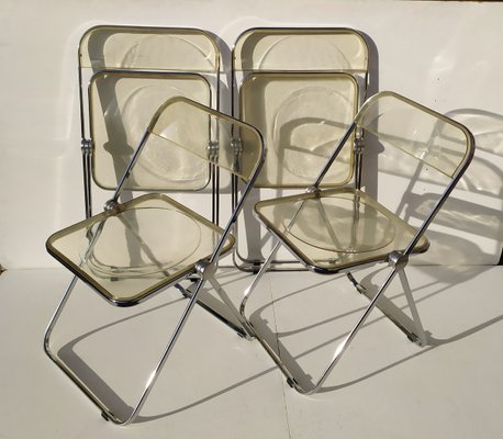 Plia Chairs by Piretti for Anonima Castelli, Set of 4-EI-1117583