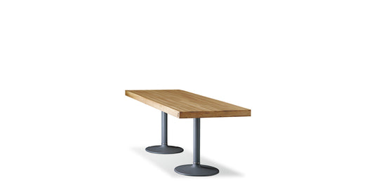 11 TABLE PIEDS COROLLE, PLATEAU BOIS by Cassina