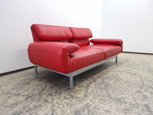 Plura Leather Couch Two-Seater Sofa in Red by Rolf Benz-BVM-2032786