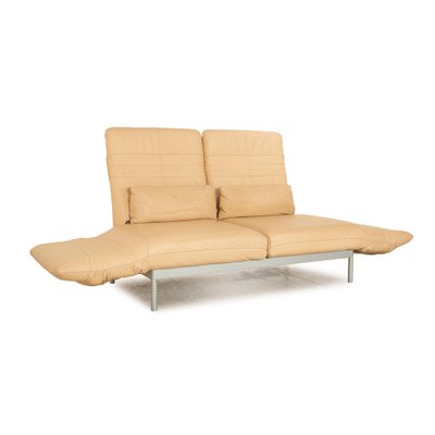 Plura Leather Two Seater Beige Sofa from Rolf Benz-RQW-1819591