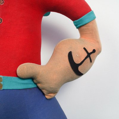 Plush Arm Wrestling Puppet Toy, 1960s-ZLY-713576