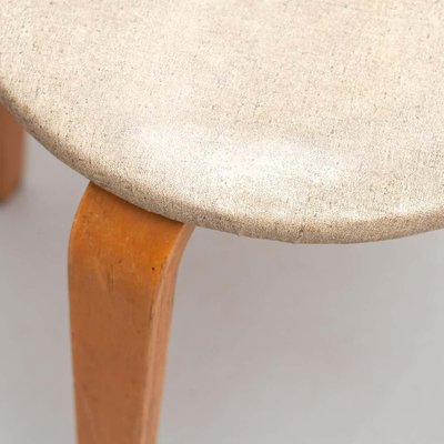 Plywood and Upholstery Chair and Stools attributed to Cor (Cornelius Louis) Alons for Den Boer, Set of 2-WM-1411290