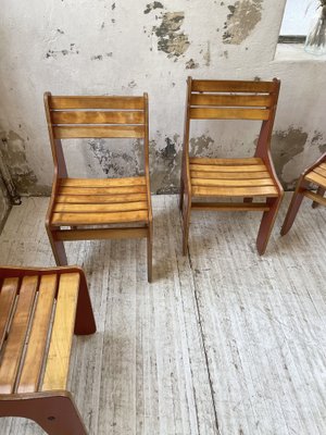 Plywood Chairs, 1980s, Set of 4-LCU-1406570