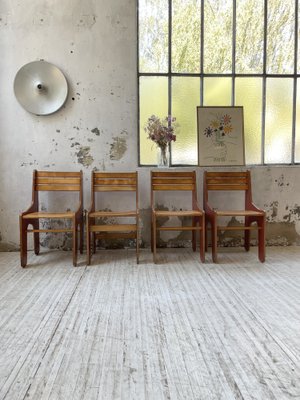 Plywood Chairs, 1980s, Set of 4-LCU-1406570