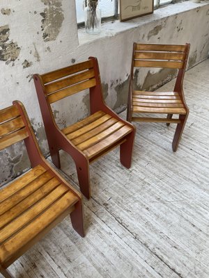 Plywood Chairs, 1980s, Set of 4-LCU-1406570