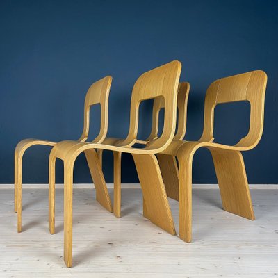 Plywood Esse Dining Chairs by Gigi Sabadin for Stilwood, Italy, 1970s, Set of 4-WQC-1743080