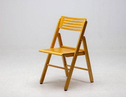 Plywood Folding Chairs, 1980s, Set of 4-WN-1362529