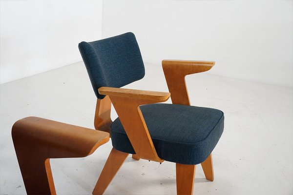 Plywood HF506 Easy Chairs by Cor Alons for Gouda Den Boer, the Netherlands, 1950s, Set of 2-TEA-1750160