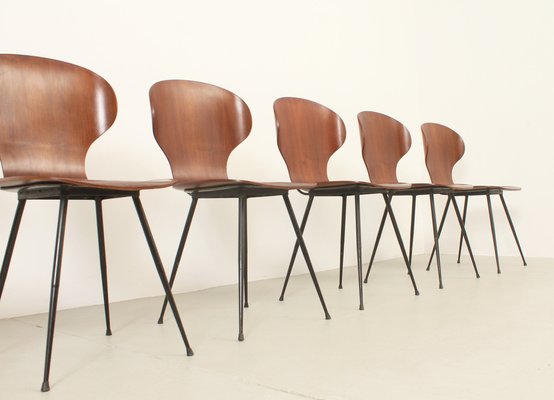 Plywood Side Chairs by Carlo Ratti, Italy, 1950s, Set of 6-UB-1822169