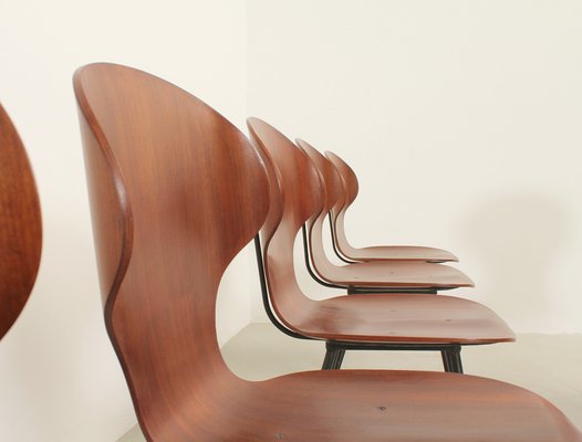 Plywood Side Chairs by Carlo Ratti, Italy, 1950s, Set of 6-UB-1822169