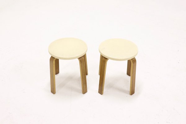 Plywood Stools by Cor Alons for Gouda den Boer, 1950s, Set of 2-VV-555509