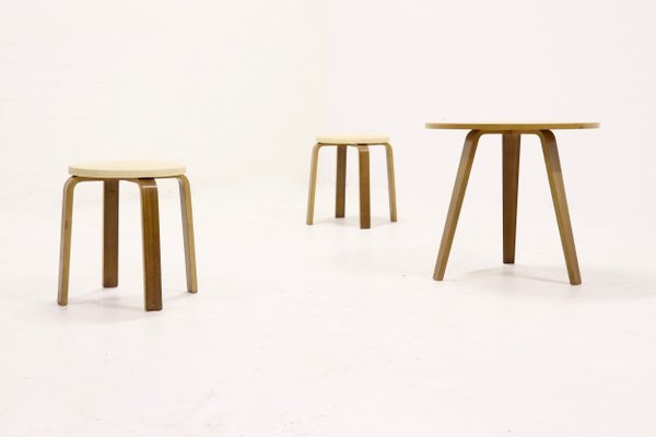 Plywood Stools by Cor Alons for Gouda den Boer, 1950s, Set of 2-VV-555509