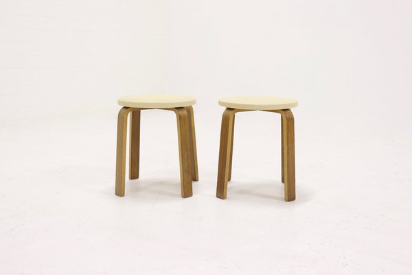 Plywood Stools by Cor Alons for Gouda den Boer, 1950s, Set of 2-VV-555509