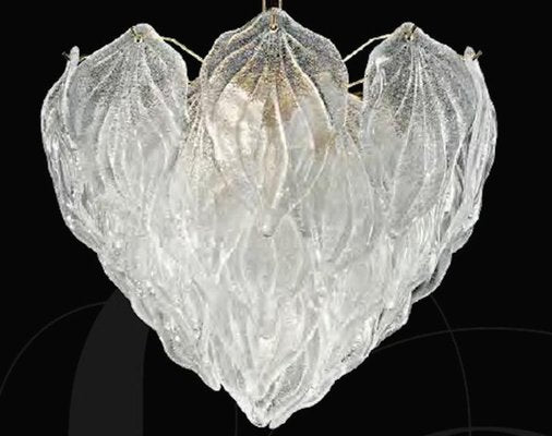 Polar Murano Glass Chandelier, Italy, 1970s, Set of 2-MBH-1032084