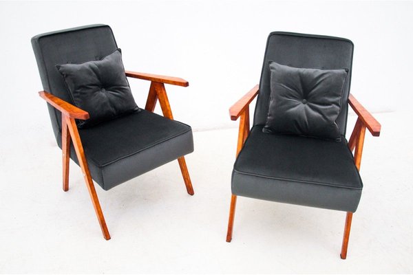 Polish Armchair & Footrest by H. Lis, 1960s, Set of 2-BXB-903586