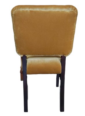 Polish Art Deco Chairs in Gold, 1930s, Set of 4-FSD-1290752