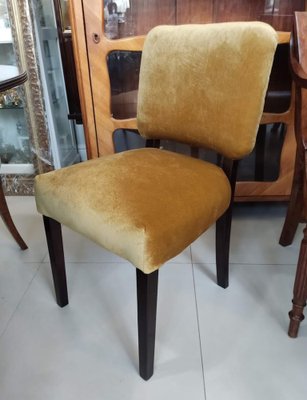 Polish Art Deco Chairs in Gold, 1930s, Set of 4-FSD-1290752