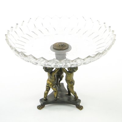 Polish Art Nouveau Figurative Crystal Bowl on Stand, 1890s-BKO-1799031