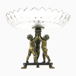 Polish Art Nouveau Figurative Crystal Bowl on Stand, 1890s-BKO-1799031