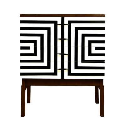 Polish Chest of Drawers with Op Art Motif, 1970s-YQY-2021880