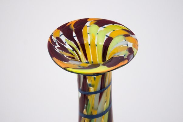 Polish Colorful Vase by Ząbkowice Glasswork, 1960s-BXB-849517