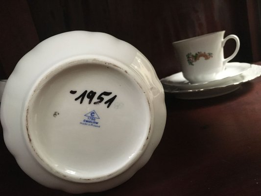 Polish Porcelain Tableware Set from Ćmielów, 1950s, Set of 30-WQQ-857453