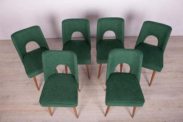 Polish Shell Chairs from Bydgoszcz Furniture Factory, 1960s, Set of 6-NIT-706508