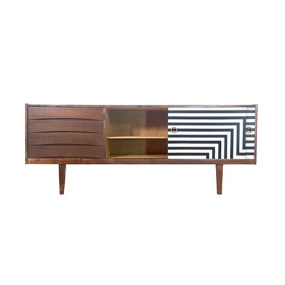 Polish Sideboard with Manual Op Art Motif, 1968-YQY-2026003