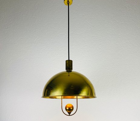 Polished Brass Pendant Lamp by Florian Schulz, 1970s-PUK-829086