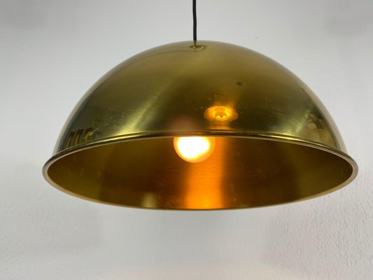 Polished Brass Pendant Lamp by Florian Schulz, 1970s-PUK-792244