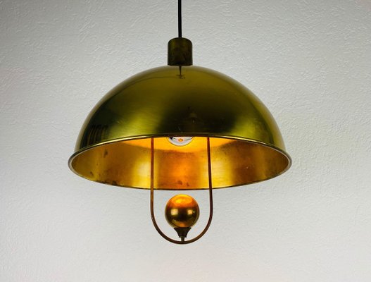 Polished Brass Pendant Lamp by Florian Schulz, 1970s-PUK-829086