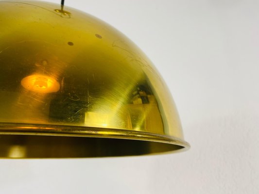 Polished Brass Pendant Lamp by Florian Schulz, 1970s-PUK-792244