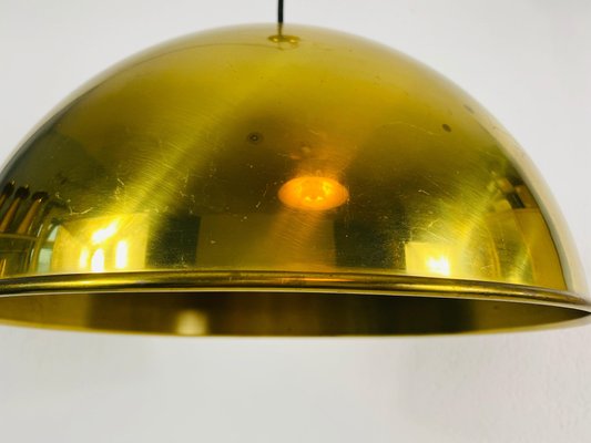 Polished Brass Pendant Lamp by Florian Schulz, 1970s-PUK-792244