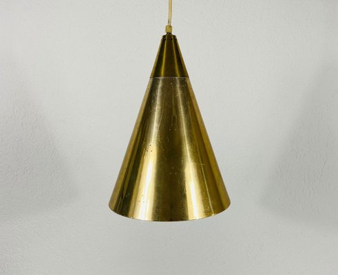 Polished Brass Pendant Lamp In the Style of Paavo Tynell, 1950s-PUK-829089