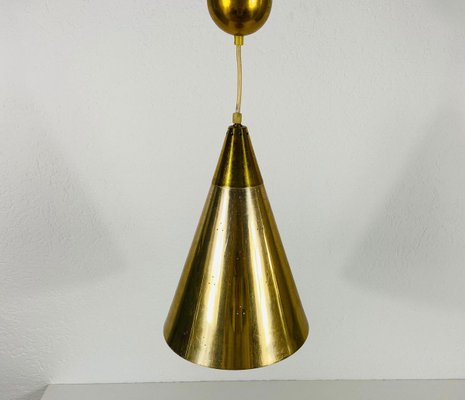 Polished Brass Pendant Lamp In the Style of Paavo Tynell, 1950s-PUK-829089